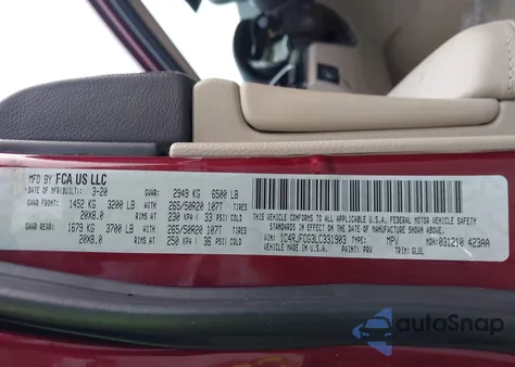 2020 Jeep Grand Cherokee Overland 4X4 из США, поврежденный, VIN 1C4RJFCG3LC331903